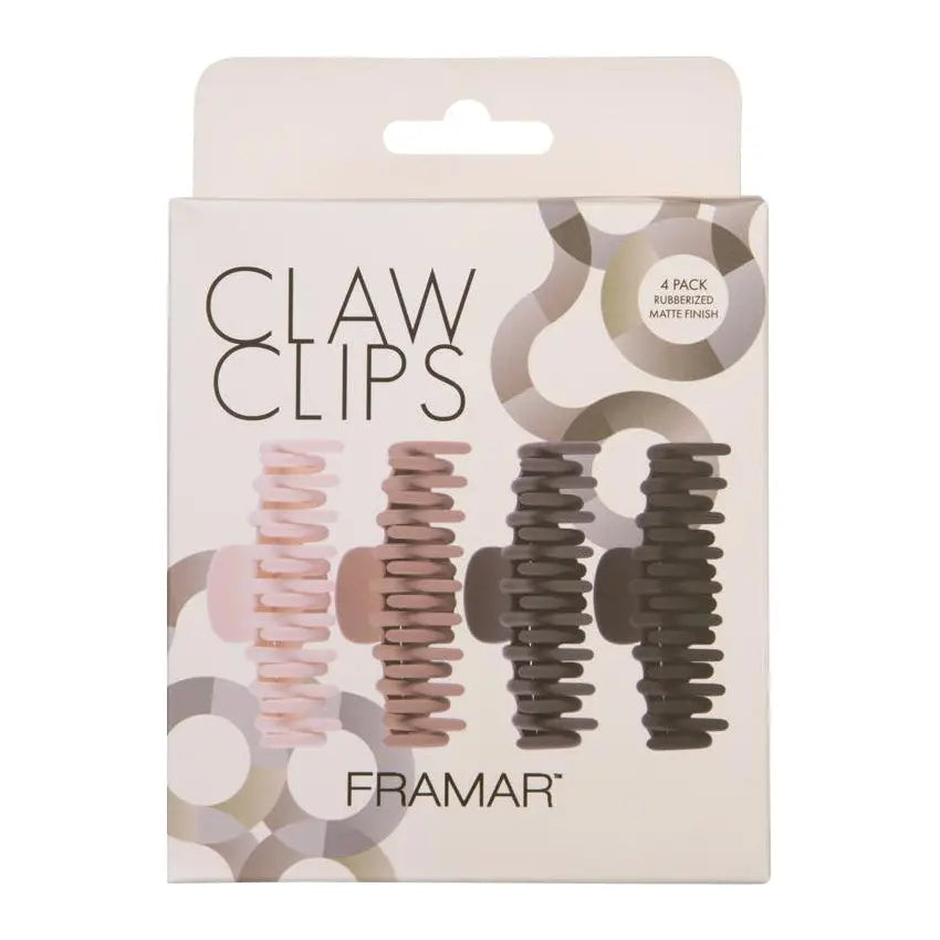 Framar Neutral Claw Clips 4 Pack Framar