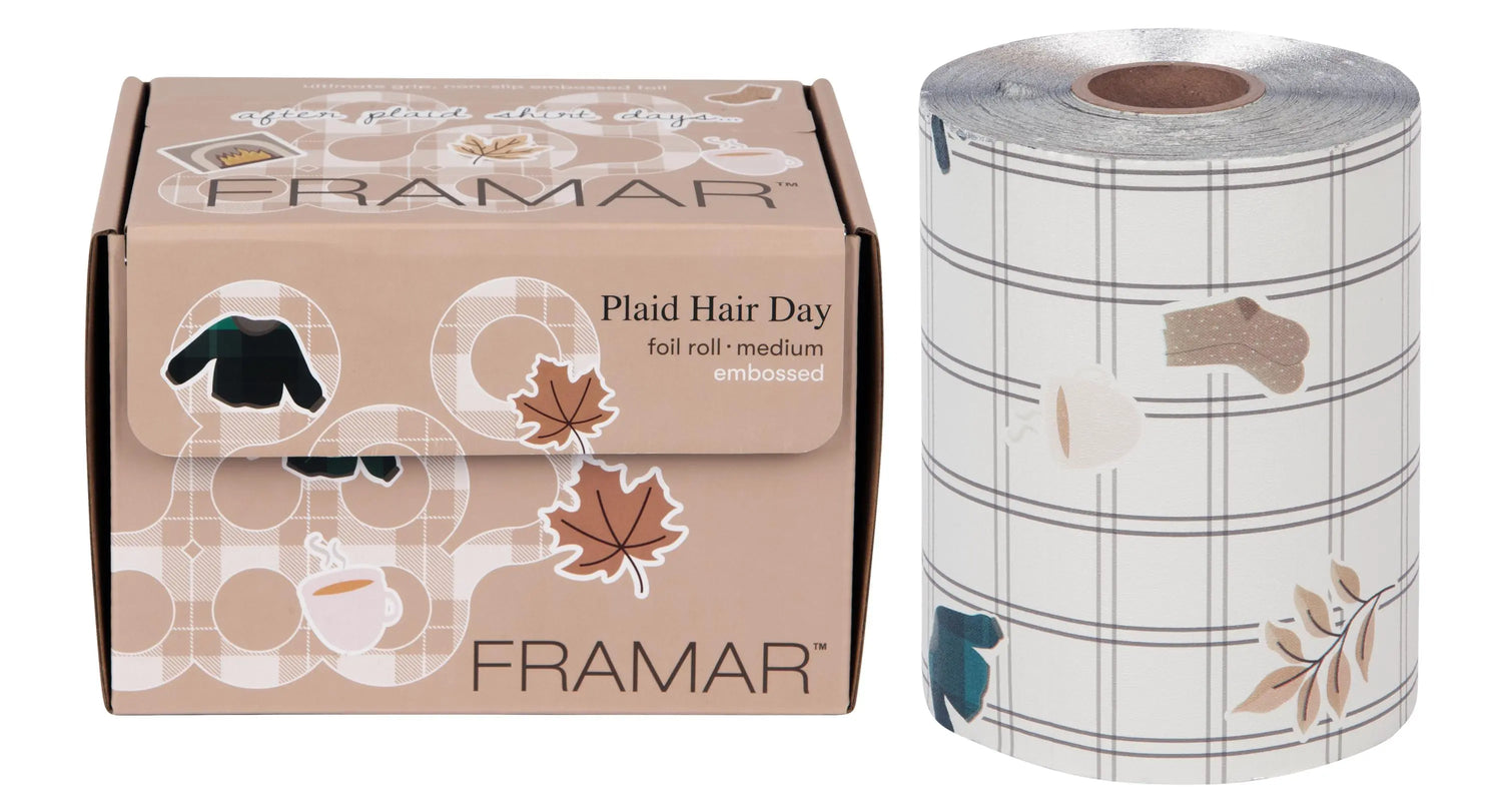 Framar Plaid Hair Day Embossed Roll 320 Feet Framar