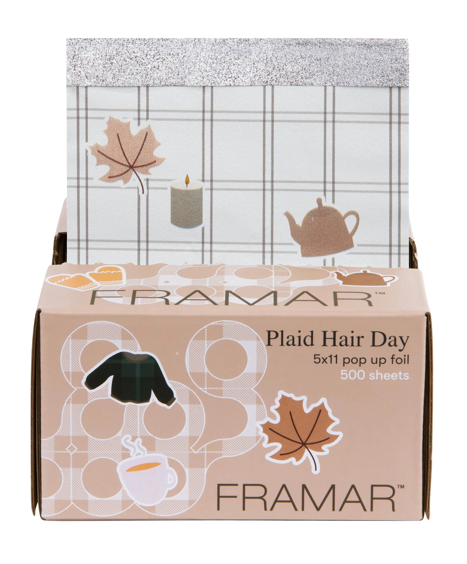 Framar Plaid Hair Day Pop Up Foil 500 Count Framar