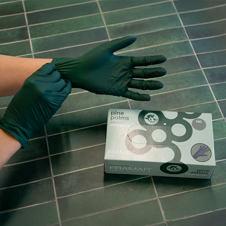 Framar Pine Palms Nitrile Glove- Small