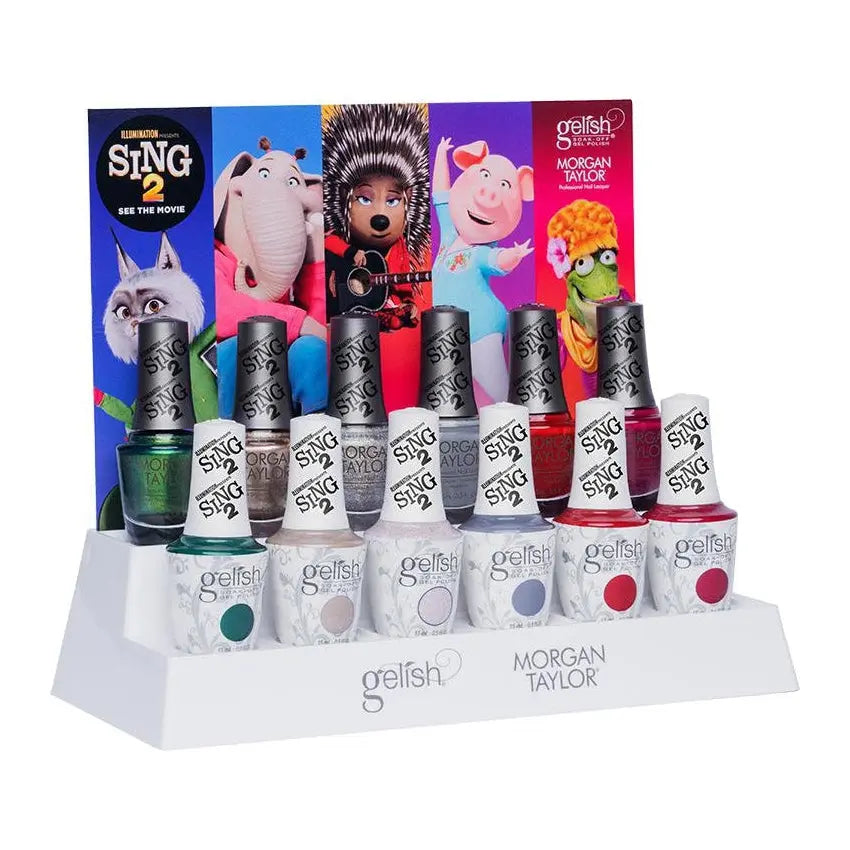 Gelish Morgan Taylor Sing 2 Collection 12 Piece Mixed Display Gelish & Morgan Taylor