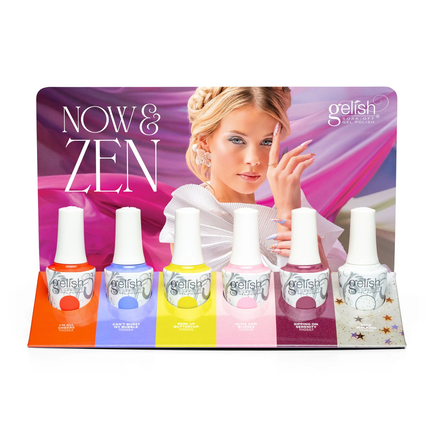 Gelish Now & Zen Collection 6 Piece Display Pre-Order NOW! - PinkPro Beauty Supply