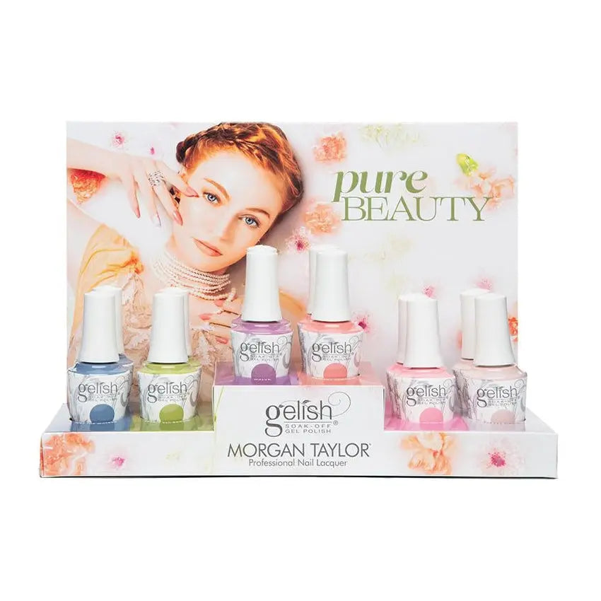 Gelish Soak-Off Gel Polish Pure Beauty Collection 12 Piece Display Gelish & Morgan Taylor