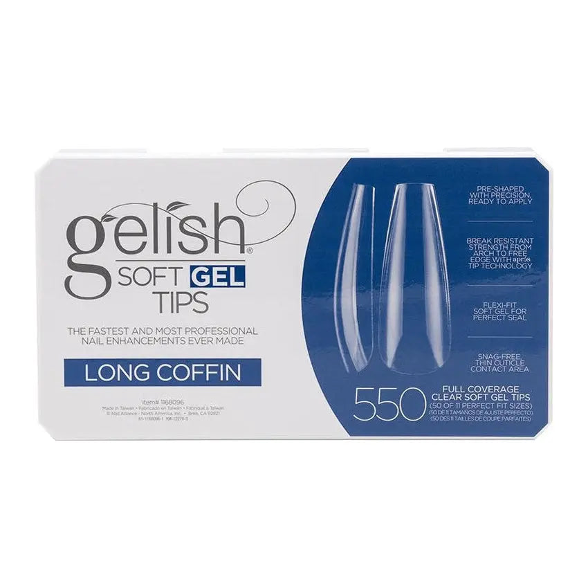 Gelish Soft Gel Tips Long Coffin Gelish & Morgan Taylor