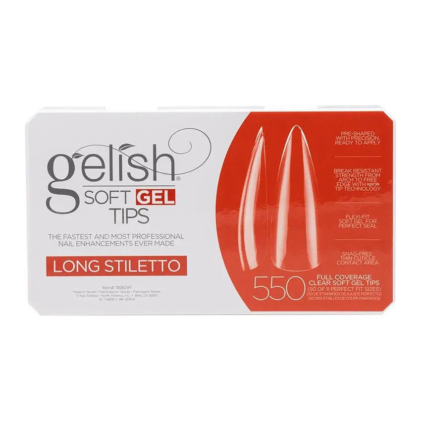 Gelish Soft Gel Tips Long Stiletto Gelish & Morgan Taylor