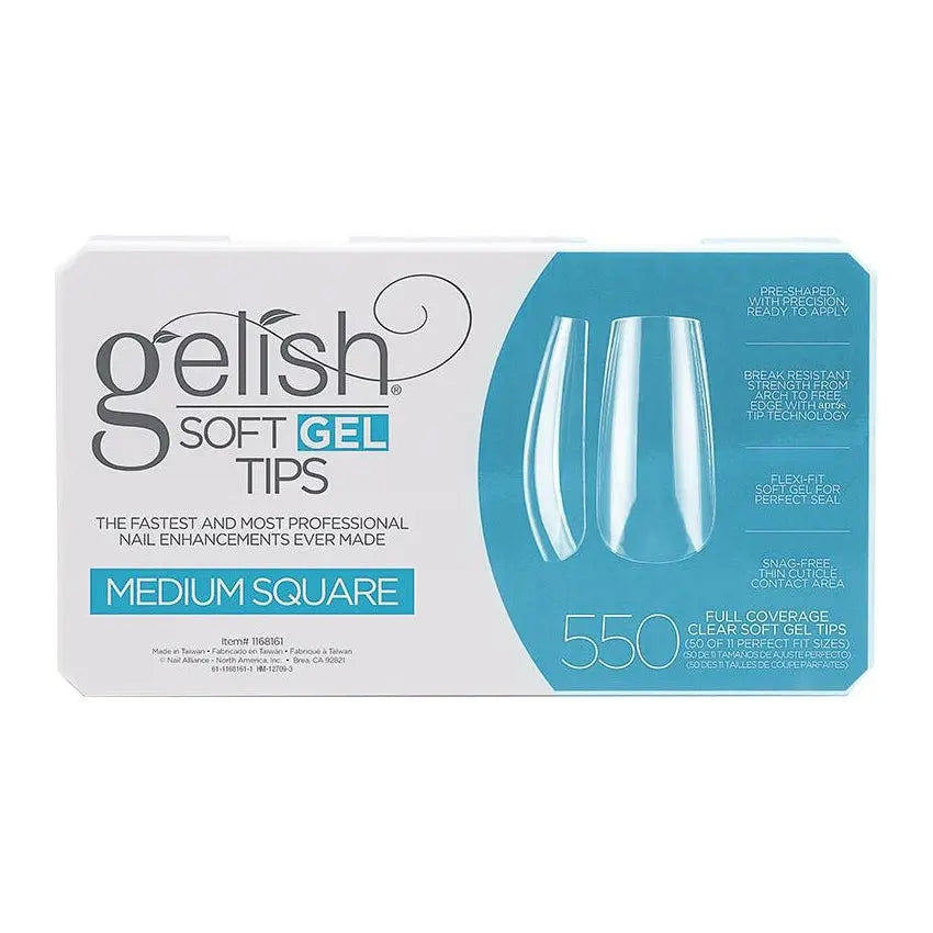 Gelish Soft Gel Tips Medium Square Gelish & Morgan Taylor