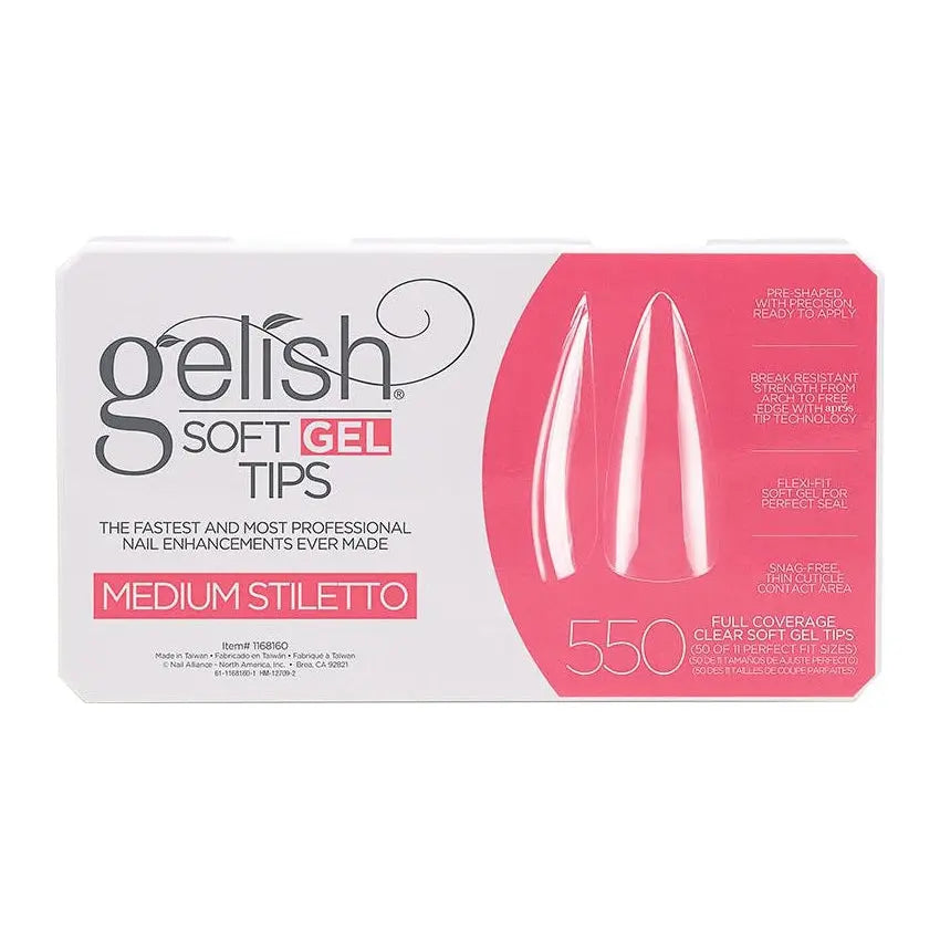 Gelish Soft Gel Tips Medium Stiletto Gelish & Morgan Taylor