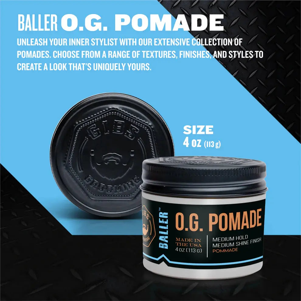 Gibs Baller O.G. Pomade - 4 oz. Gibs Grooming