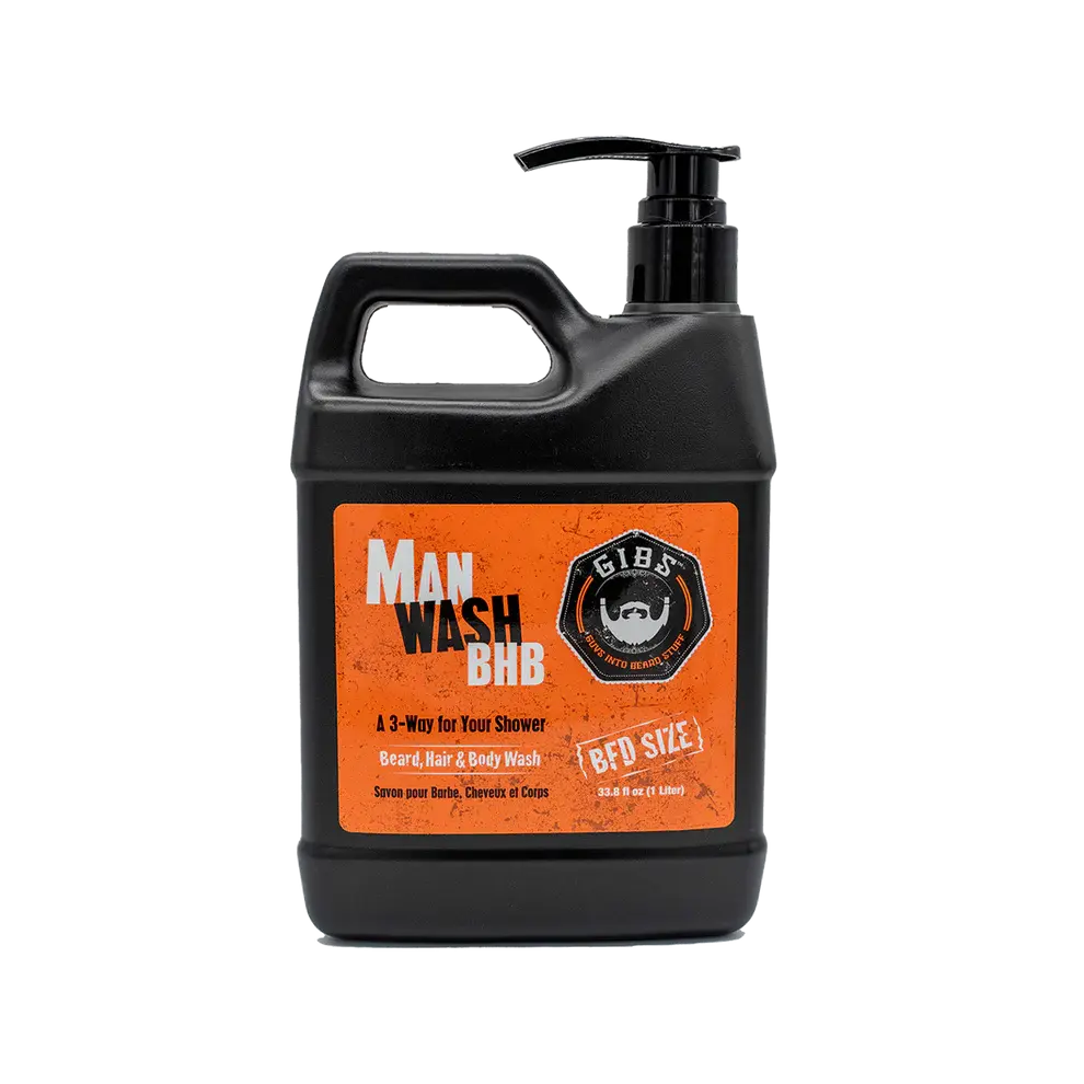 Gibs Man Wash Beard, Hair & Body - 33.8 oz. Gibs Grooming