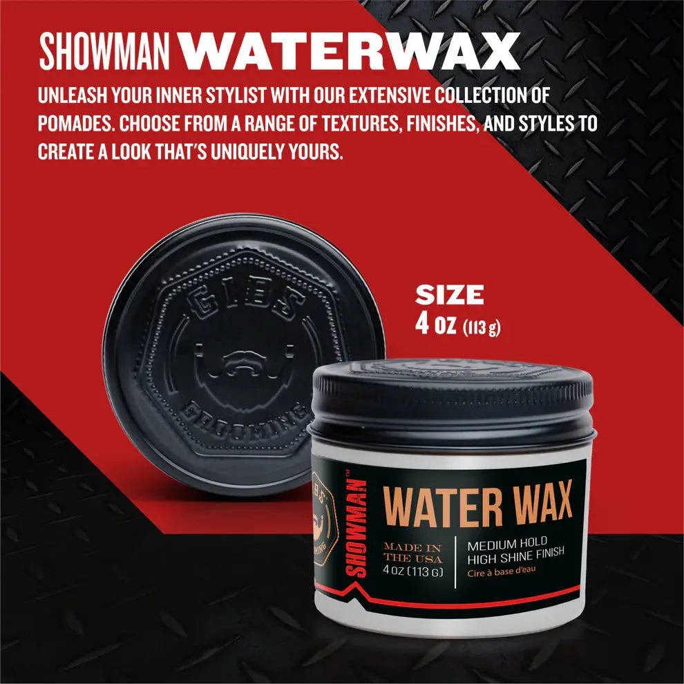 Gibs Showman Water Wax - 4 oz. Gibs Grooming