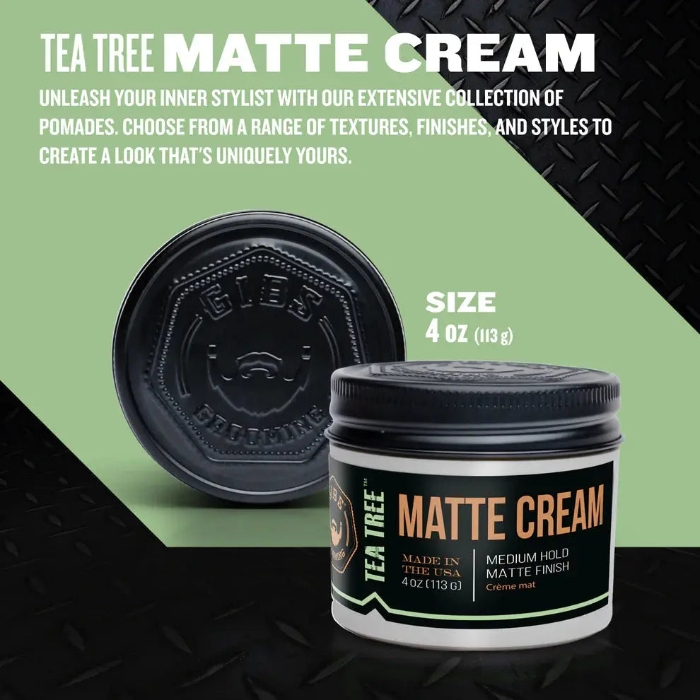 Gibs Tea Tree Matte Cream - 4 oz. Gibs Grooming