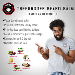 Gibs Tree Hugger Vegan Beard Balm - 2 oz. Gibs Grooming