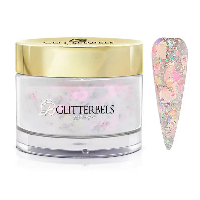 Glitterbels Acrylic Powder - I Heart You 0.98 oz. Glitterbels