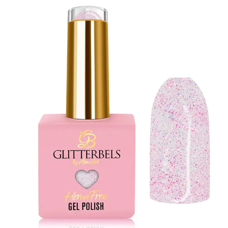 Glitterbels Gel Polish Hema-Free Pink Sherbet Glitterbels