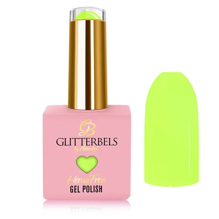 Glitterbels Gel Polish Hema Free The Getaway Collection Chat Up Lime 0.27 fl oz. Glitterbels