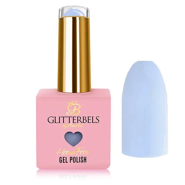 Glitterbels Hema Free Gel Polish Pastel Blue 0.27 fl oz Glitterbels