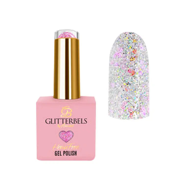 Glitterbels Hema Free Gel Polish Pink Lemonade 0.27 Fl Oz Glitterbels