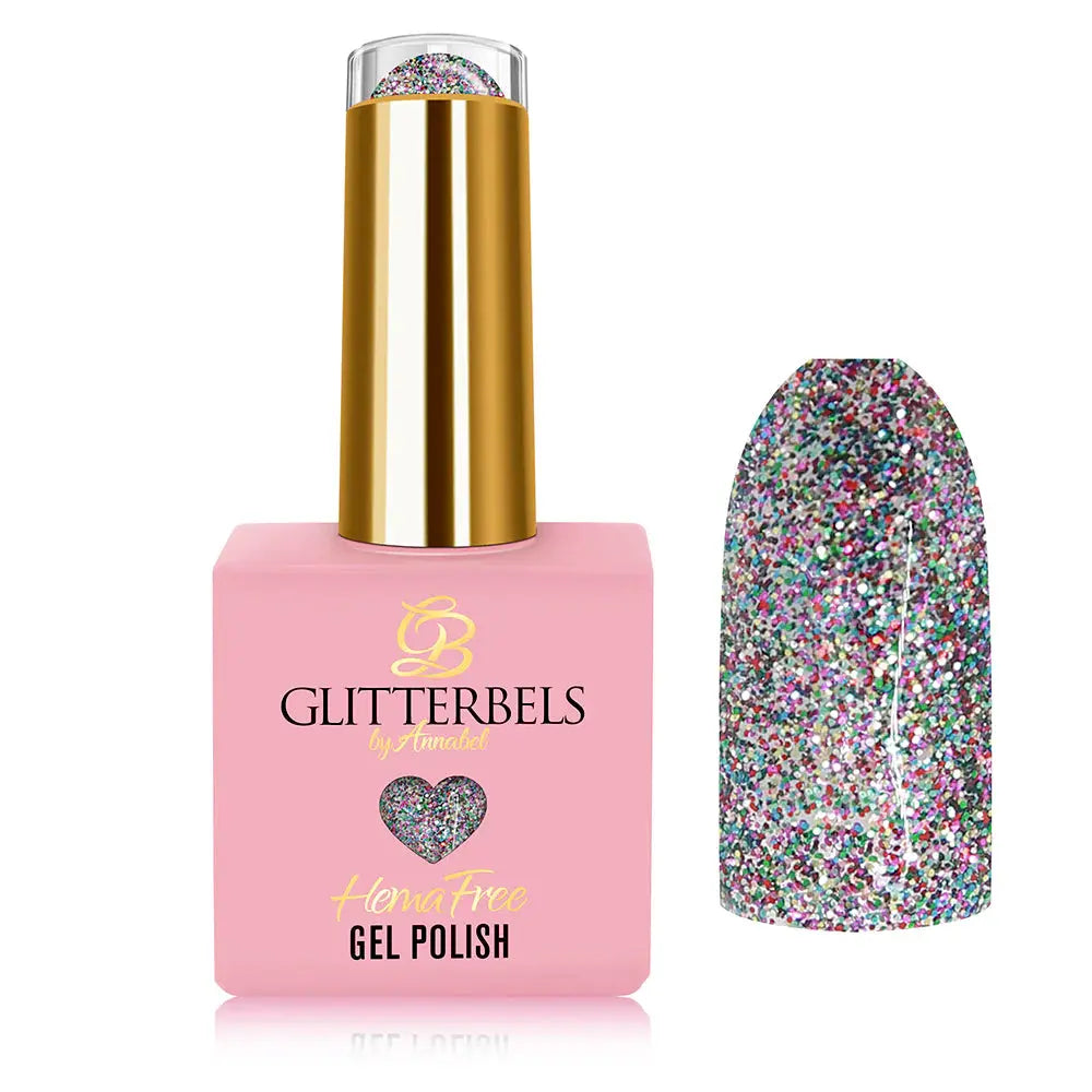 Glitterbels Hema Free Gel Polish Rock Chick Collection END OF THE SHOW .27 OZ. Glitterbels