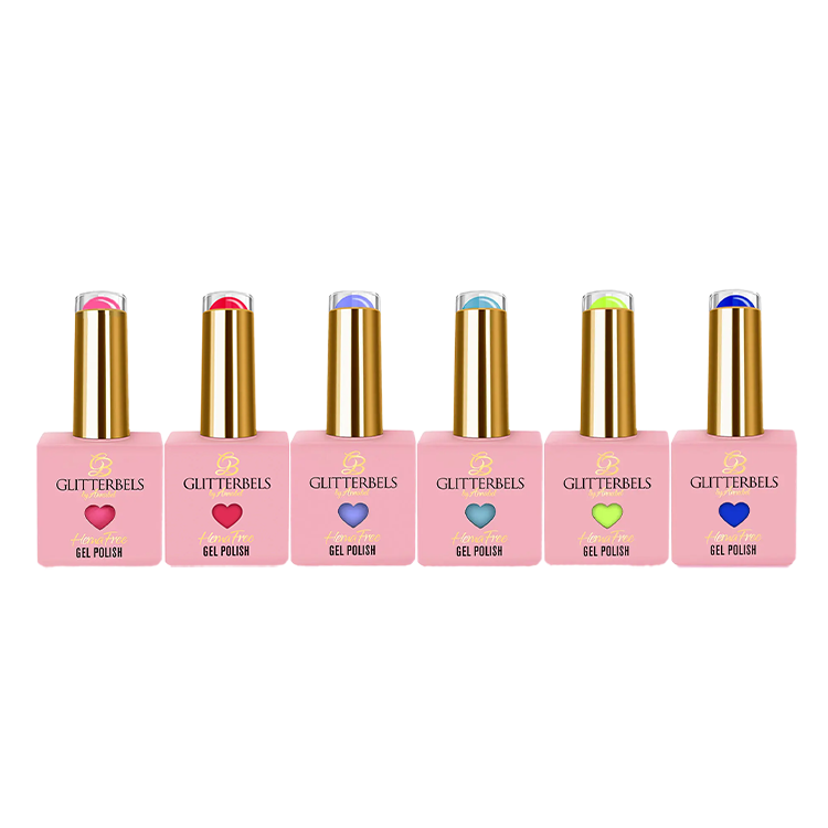 Glitterbels Gel Polish Splash of Color Collection - 6 Piece