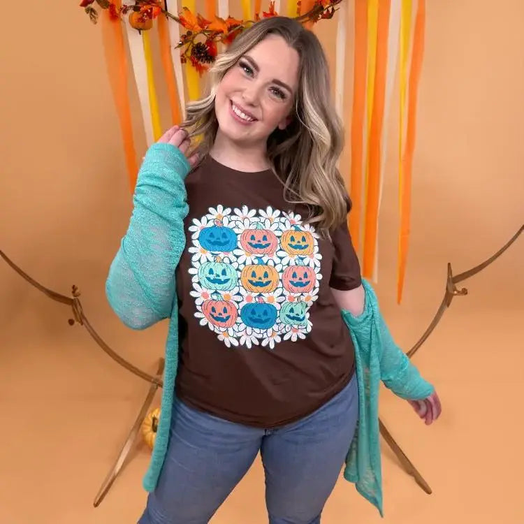 Graphic T-Shirt Field of Pumpkins PinkPro Beauty Supply