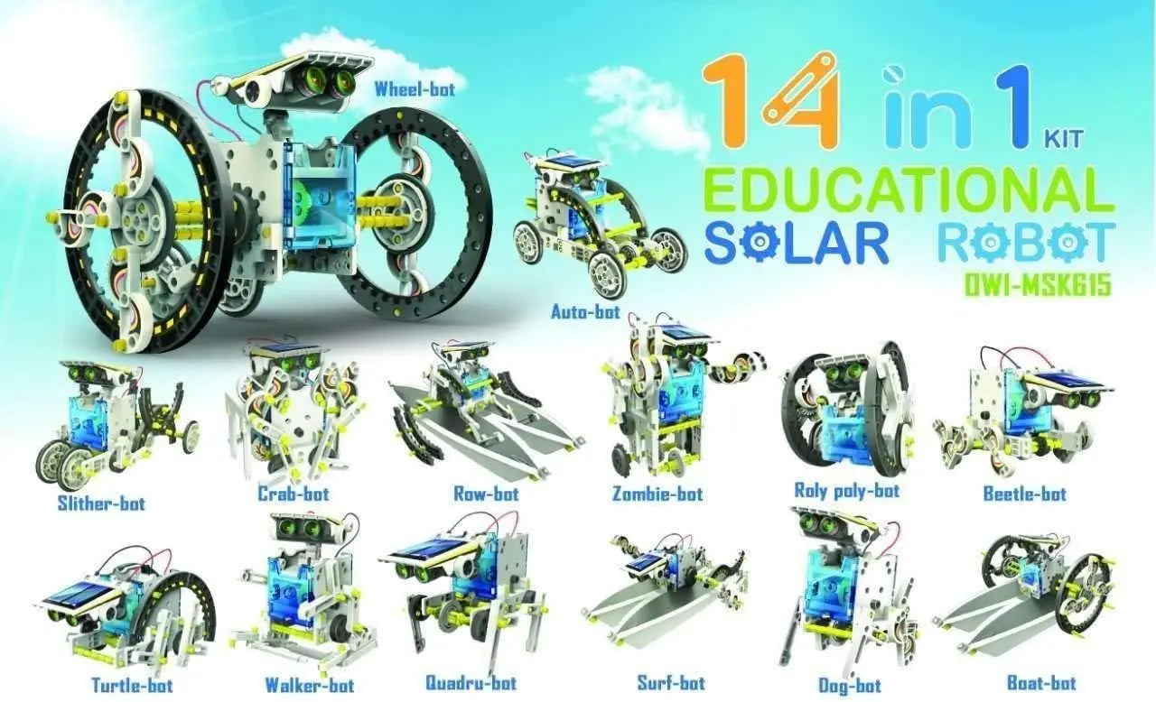 Green Energy Solar Robot 14-in-1 Educational STEM Toys