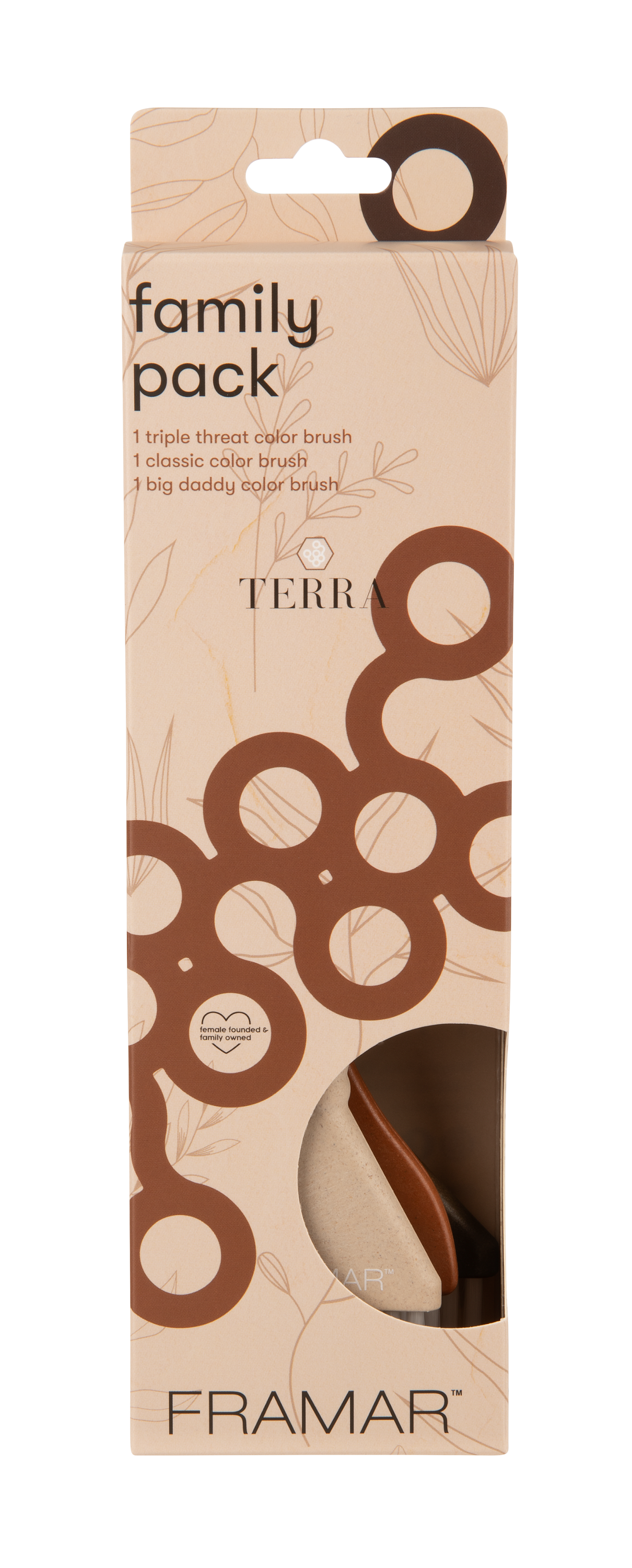 Framar Terra Wheat Fibre Brush Family Pack