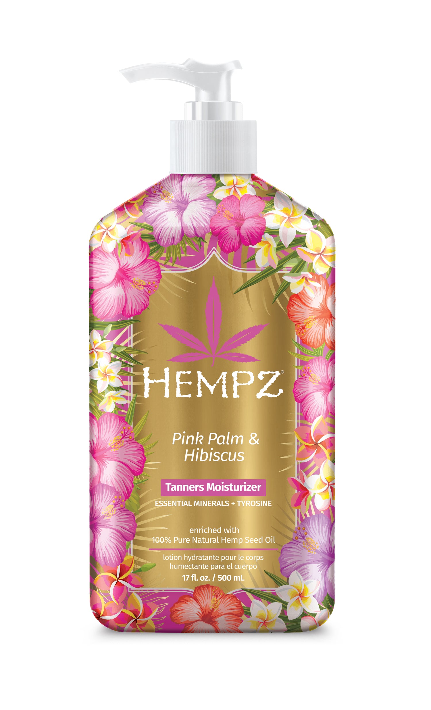 Hempz Pink Palm & Hibiscus Tanning Moisturizer 17 oz