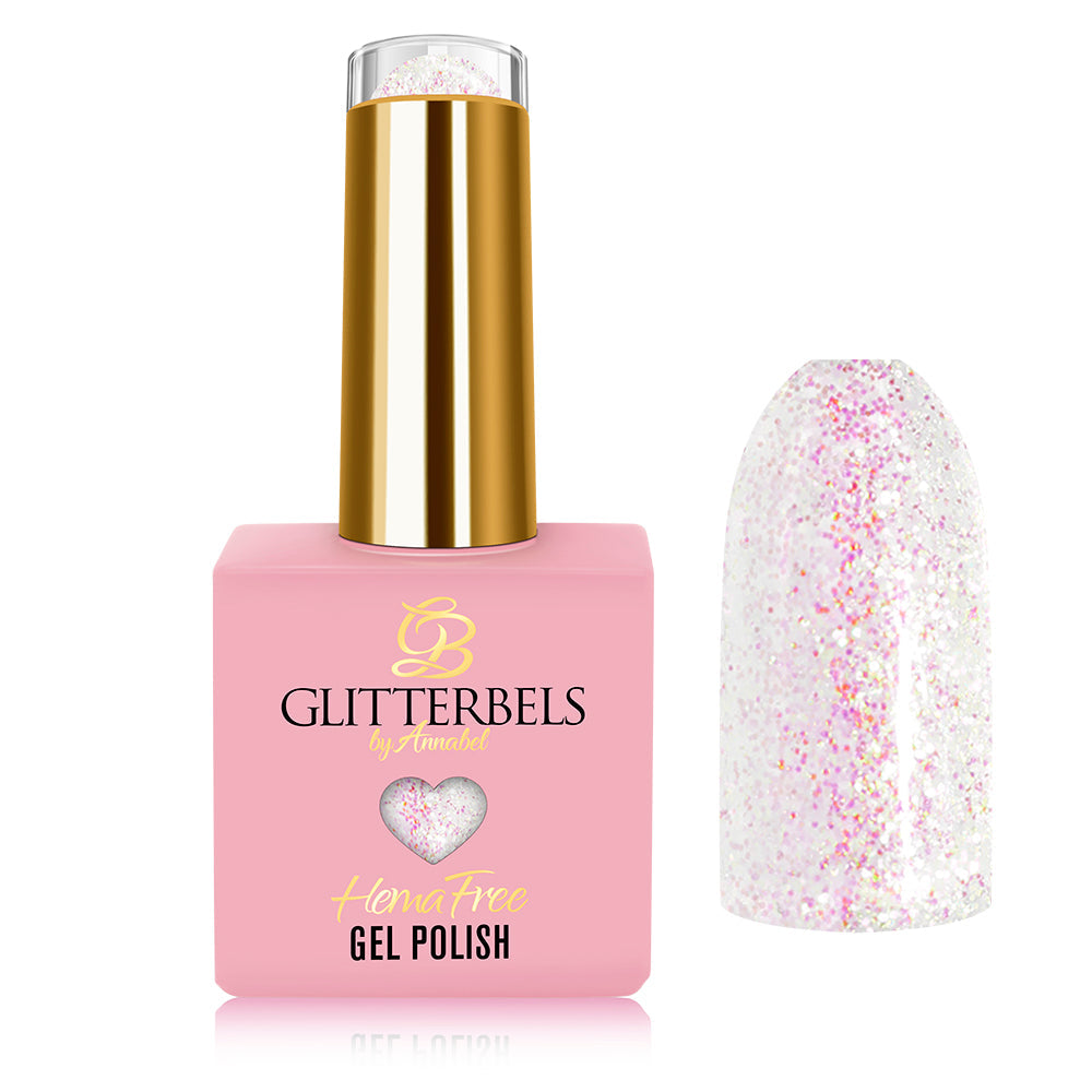 Glitterbels Hema Free Gel Color - Snow Angel.27 oz.