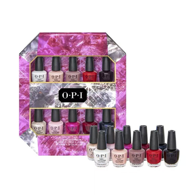 OPI Nail Lacquer Jewel Be Bold Collection 10 Piece Mini Pack Iconics