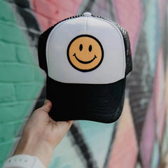 Happy Face Trucker Hat - PinkPro Beauty Supply