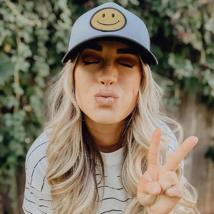 Happy Face Trucker Hat - PinkPro Beauty Supply