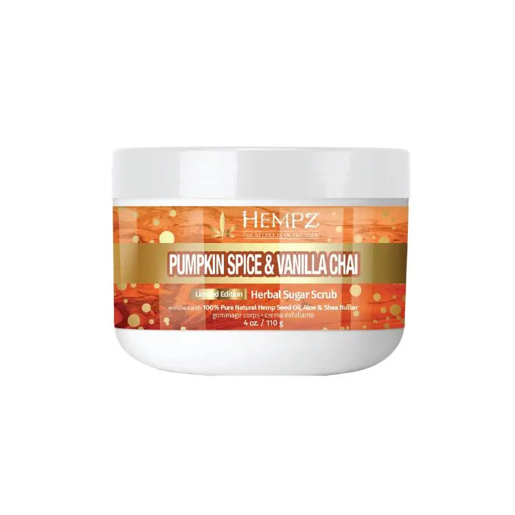 Hempz Limited Edition Pumpkin Spice & Vanilla Chai Sugar Scrub 4 oz. Hempz