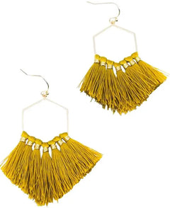 Hex Tassel Earrings PinkPro Beauty Supply