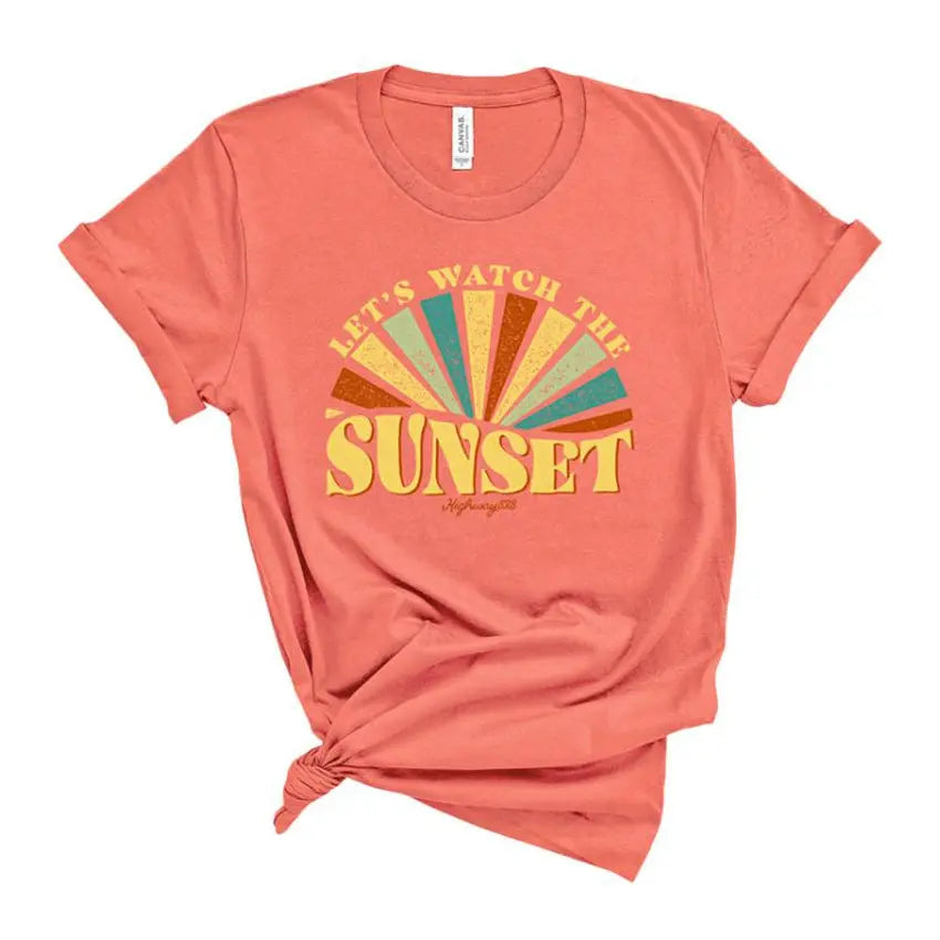 Highway 828 Let's Watch The Sunset T-Shirt Southern Couture