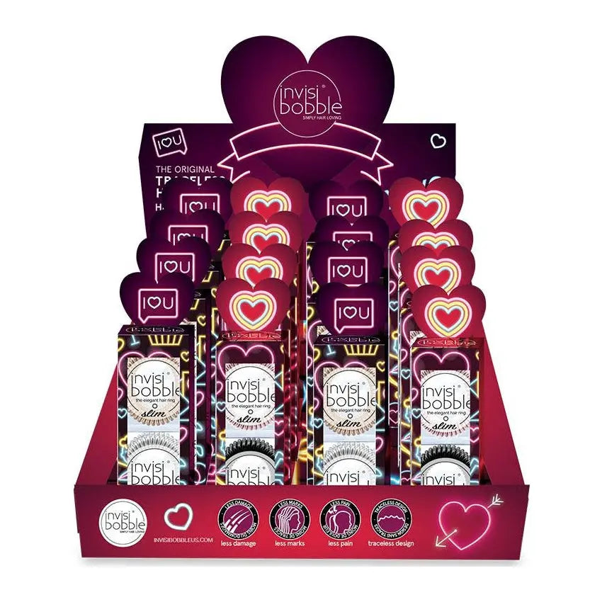 Invisibobble Slim Rip Open Display Valentine's Day Invisibobble