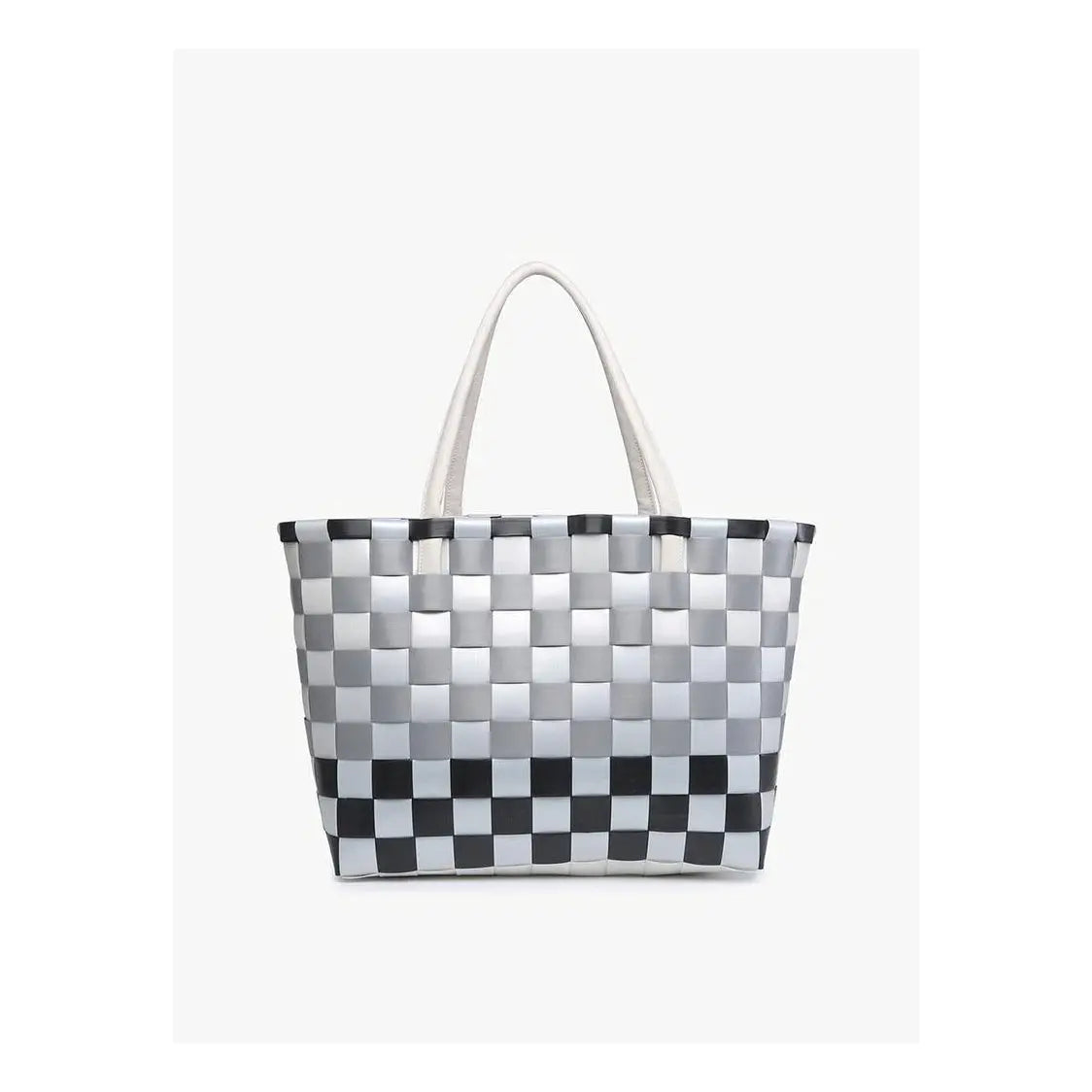 Jen & Co. Gray Basketweave Abigail Tote Jen & Co.