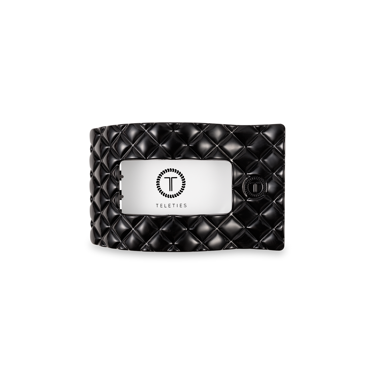 Teleties Flat Rectangle Clip Small - Quilt Jet Back