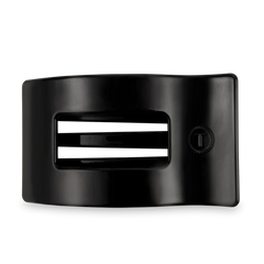 Teleties Rectangle Flat Jet Black Hair Clip Large - PinkPro Beauty Supply