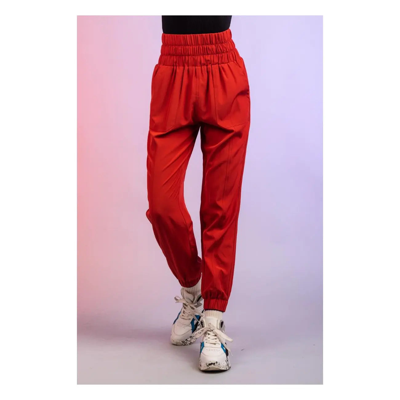 Joggers High Waisted Burnt Orange PinkPro Beauty Supply