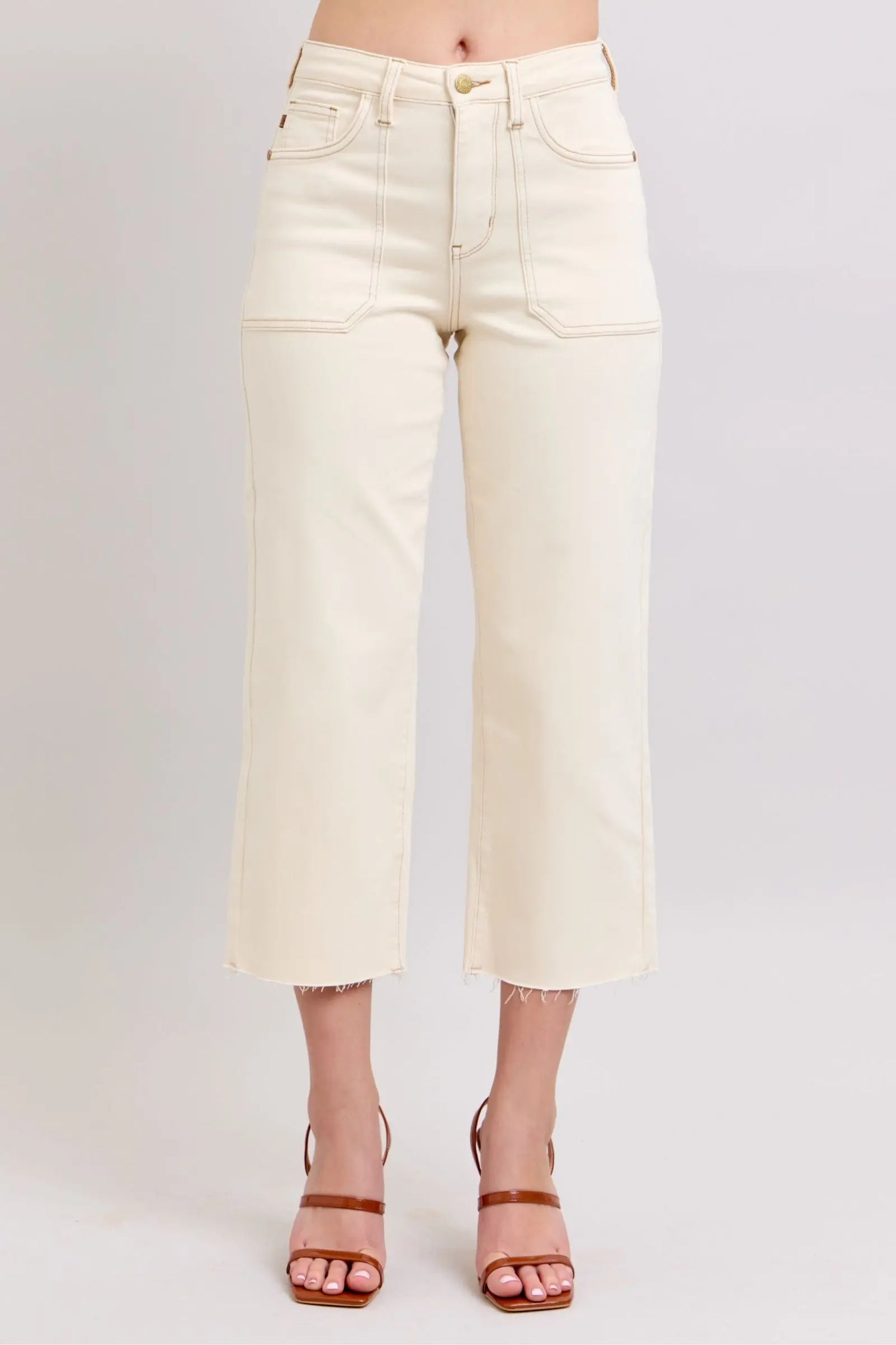 Judy Blue Cropped Cream Jeans Judy Blue