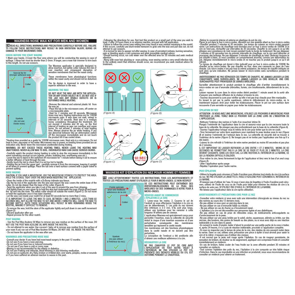 Waxness Microwavable Nose and Face Wax Kit 8.45 oz