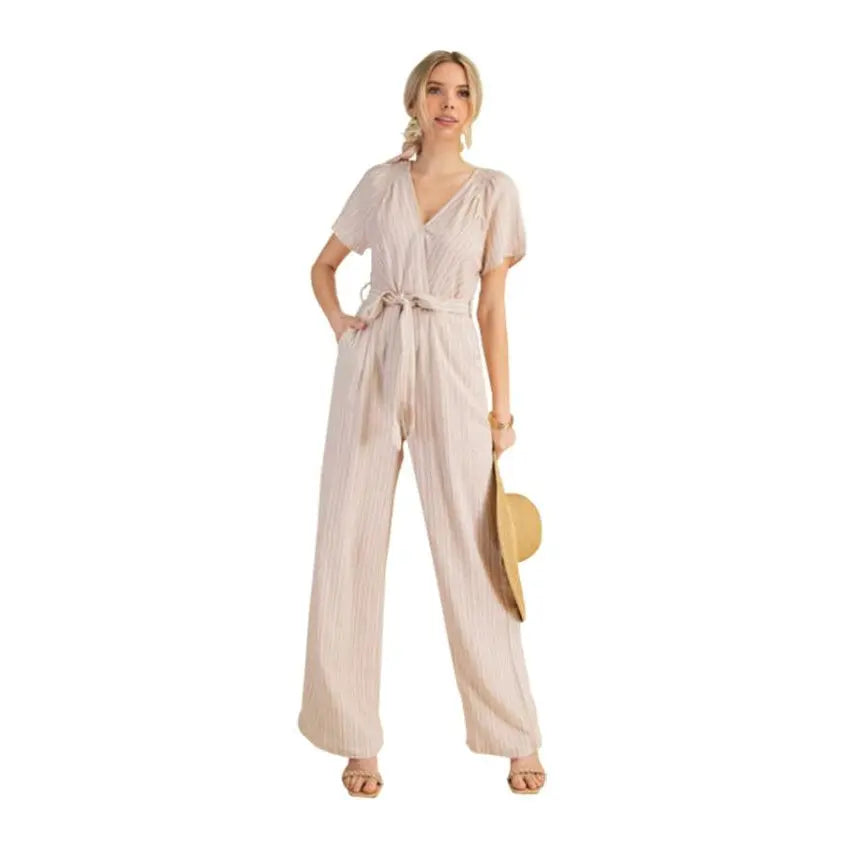 Kori America Jumpsuit with Tie Multi Kori America