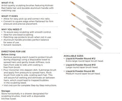 CND Pro Sculpting Liquid & Powder Round Brush Size #8 - PinkPro Beauty Supply