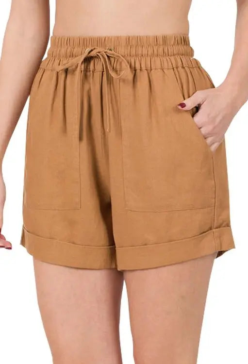 Linen Shorts PinkPro Beauty Supply