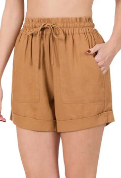 Linen Shorts PinkPro Beauty Supply