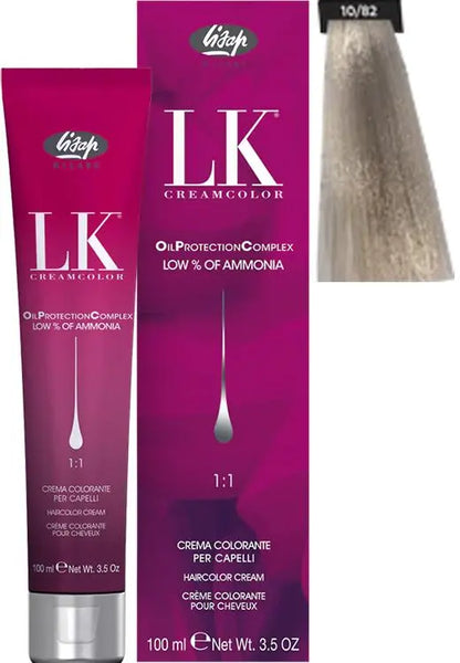 Moispint アイクリーム 10g Lisap LK OPC Permanent Color 10/82 Light Blond + Iris Ash (New Icy