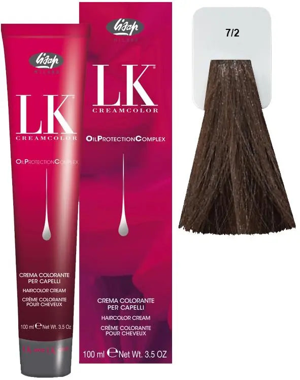 Lisap LK OPC Permanent Color 7/2 Ash - PinkPro Beauty Supply