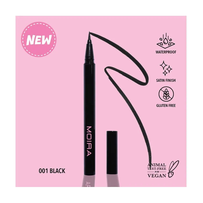 MOIRA Vegan Precision Liquid Eyeliner Black PinkPro Beauty Supply