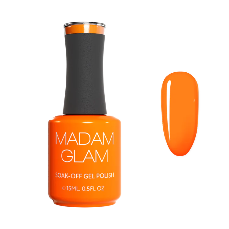 Madam Glam Gel Color Neon Electric Tangerine 0.5 oz.