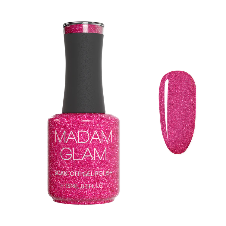 Madam Glam Gel Color Neon-Raspberry Kiss  0.5 oz.